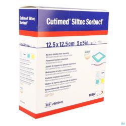 Cutimed Siltec Sorbact Pans Mousse 12,5x12,5cm 10
