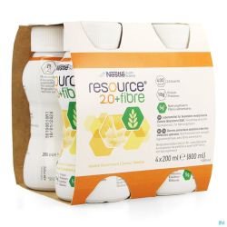 Resource 2.0 + Fibre Vanille 200 Ml 4 Pièce