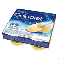 Gelodiet Eau Gel Sucree Citron 4x120 G