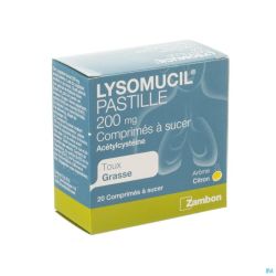 Lysomucil Pastille 20 Comprimés A Sucer 200 Mg