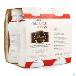 Resource Energy Drink Chocola 200 Ml 4 P