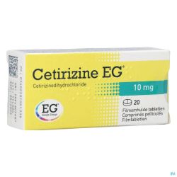 Cetirizine E.g. 20 Comprimés 10 Mg