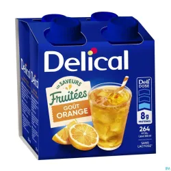 Delical Boisson Fruitee Orange S/sucres 4x200ml