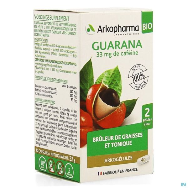 Arkogelules Guarana Bio Gélules 40