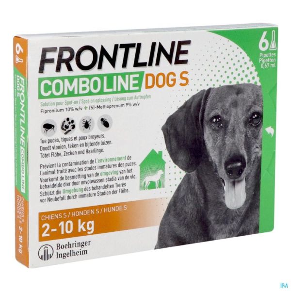 Frontline Combo Line pour Chien de 2 à 10kg 6x0,67ml Dog S