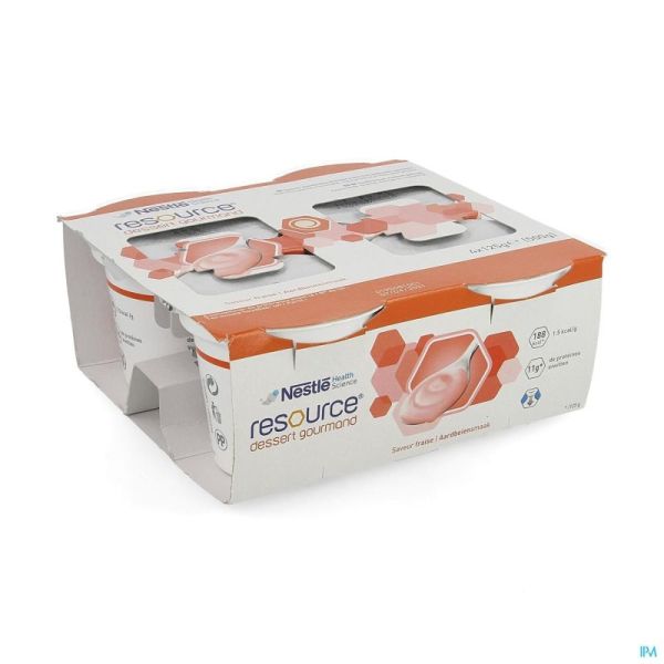 Resource Dessert Gourmand Fraise 4x125g 12311130