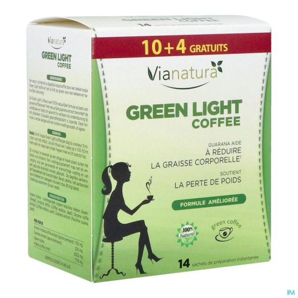 Vianatura Green Light Coffee Sachets 10+4 Gratis