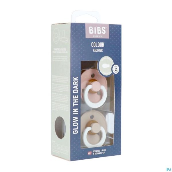 Bibs 2 Sucette Symmetric Glow Duo Blush/vanilla