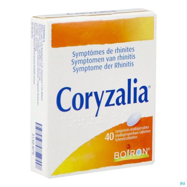 Boiron Coryzalia 40 Comprimés Orodispersibles