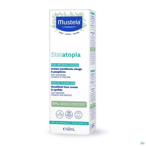 Mustela Stelatopia Crème Emolliente Visage 40ml