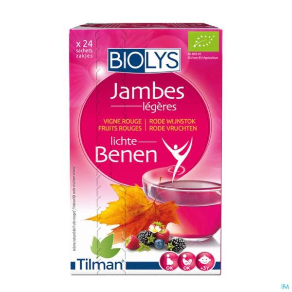 Biolys Vigne Rouge Fruits Rouges 24 Infusettes