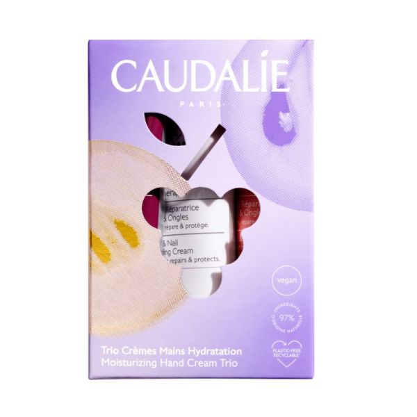 Caudalie Coffret de Noel Trio Crème pour les Mains 3 Produits Prix Permanent