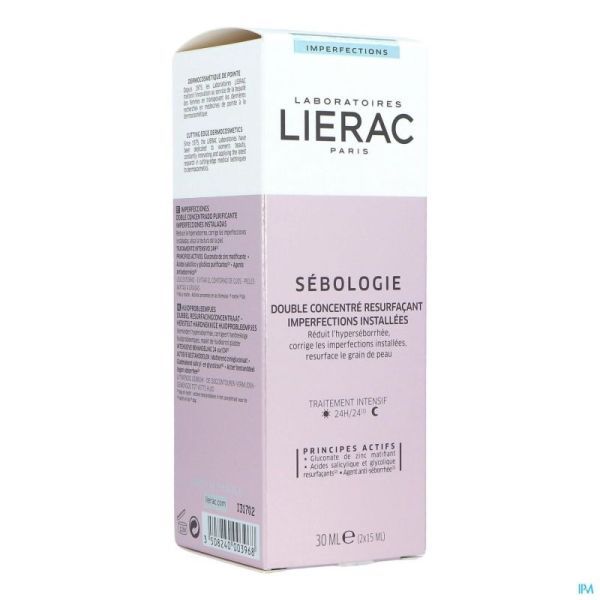 Lierac Sebologie Double Concentré Resurfaçante Flacon 2x15ml