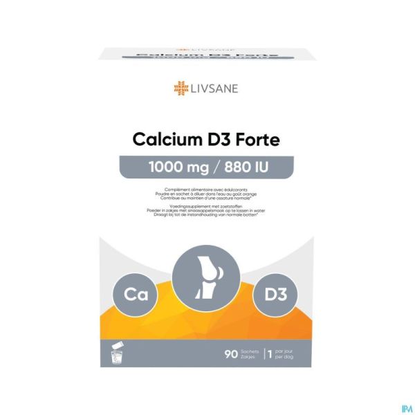 Livsane Calcium D3 Forte 1000/880 Sachets 90