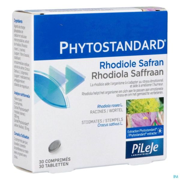 Phytostandard Safrane Rhodolia 30 Comprimés