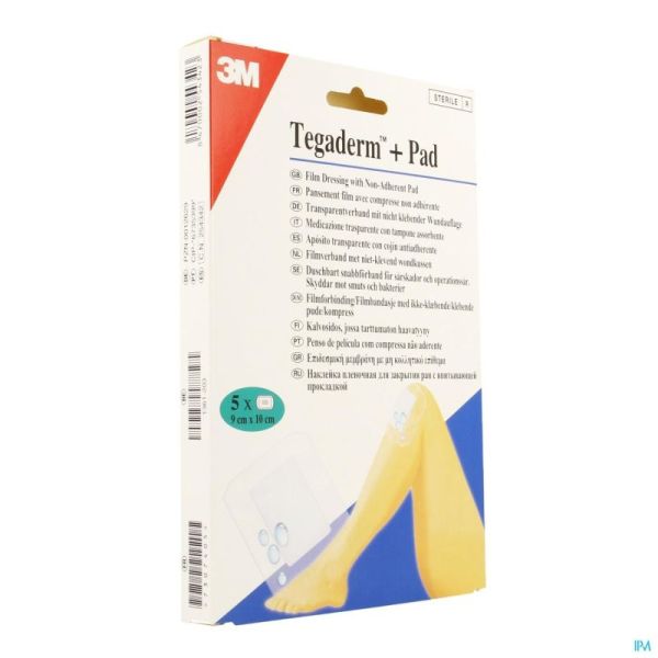 Tegaderm + Pad - Pansement Transparent Avec Compresse Absorbante 9cm X 10cm
