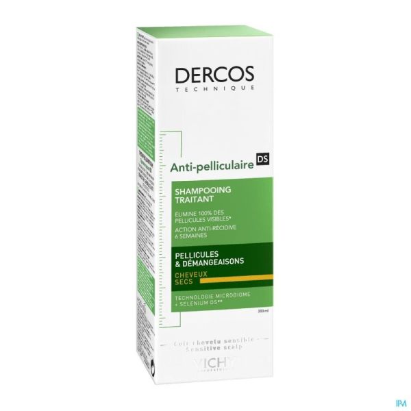 Dercos Shampooing Anti-pelliculaire Cheveux Secs 200 Ml