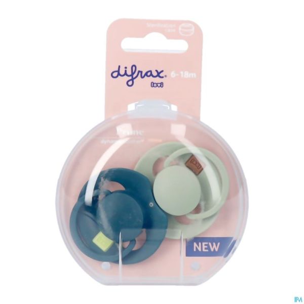 Difrax Dynamic Sucette 6-18m Prime Pistac./green 2
