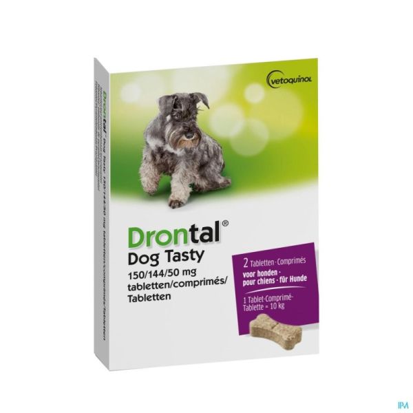 Drontal Tasty Bone 150/144/5mg 10kg Dog Comprimés 2