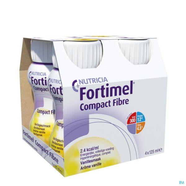 Fortimel Compact Fibre Vanille 125 Ml 4 Pièces