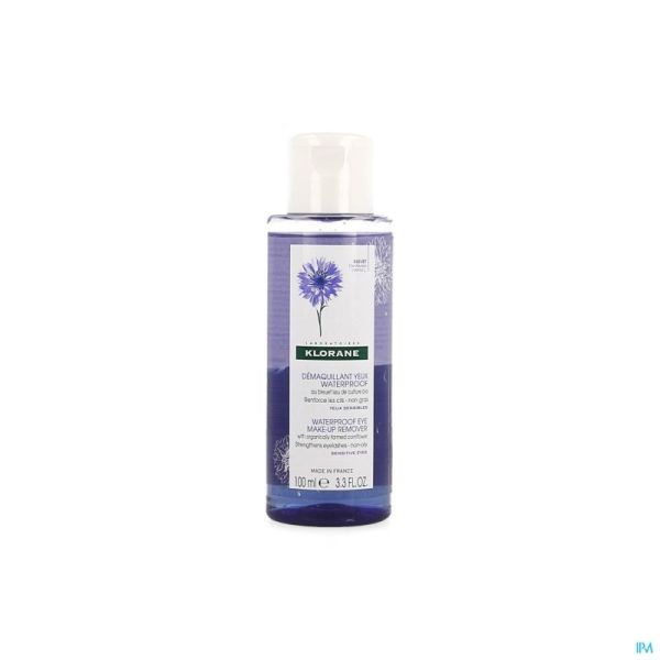 Klorane Bleuet Démaquillant Waterproof Flacon 100ml