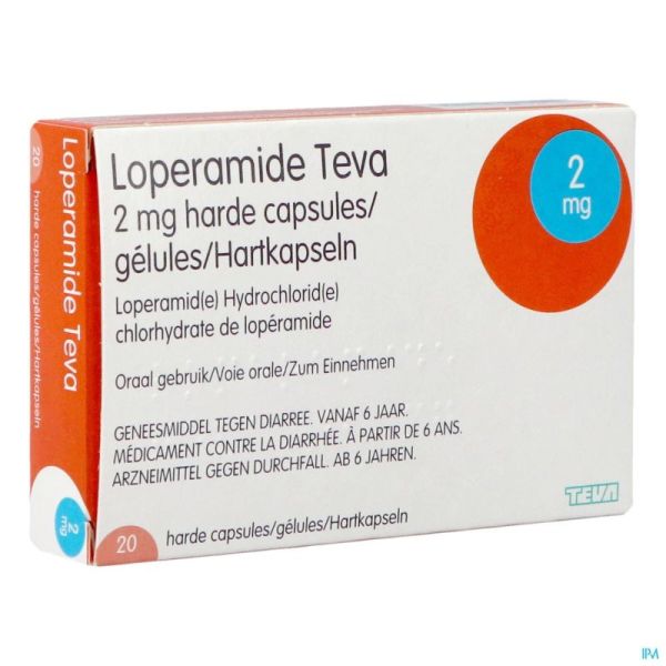Loperamide Teva 20 Gélules 2 Mg