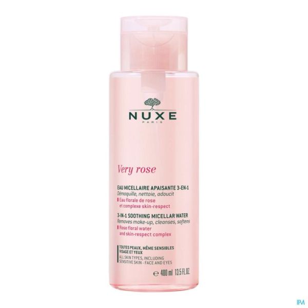 Nuxe Very Rose Eau Micellaire Apaisante 3en1 Peaux Normales 400ml Prix Permanent