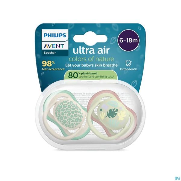 Philips Avent Sucette +6m Air Feuilles 2