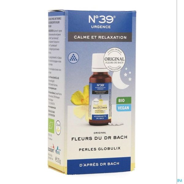 Fleurs de Bach Bio N°39 Urgence Nuit Perles 20g