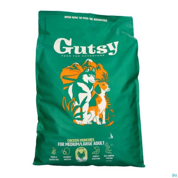 Gutsy Chicken Munchies Medium&large Adult 10kg