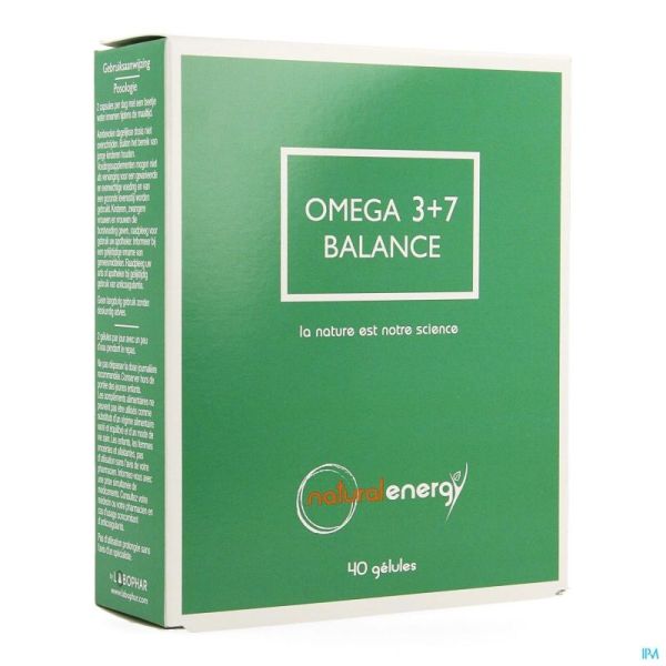 Omega 3+7 Balance Nat Energy 40 Gélules