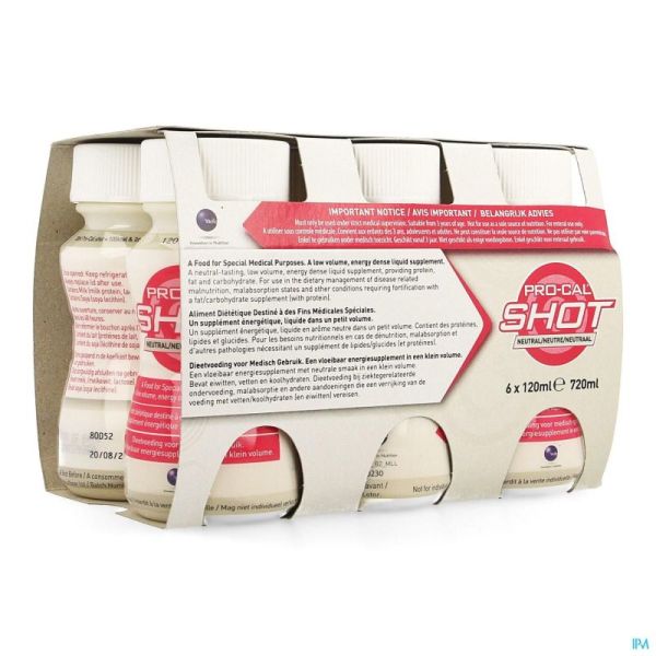 Pro-cal Shot Neutre 6x120ml