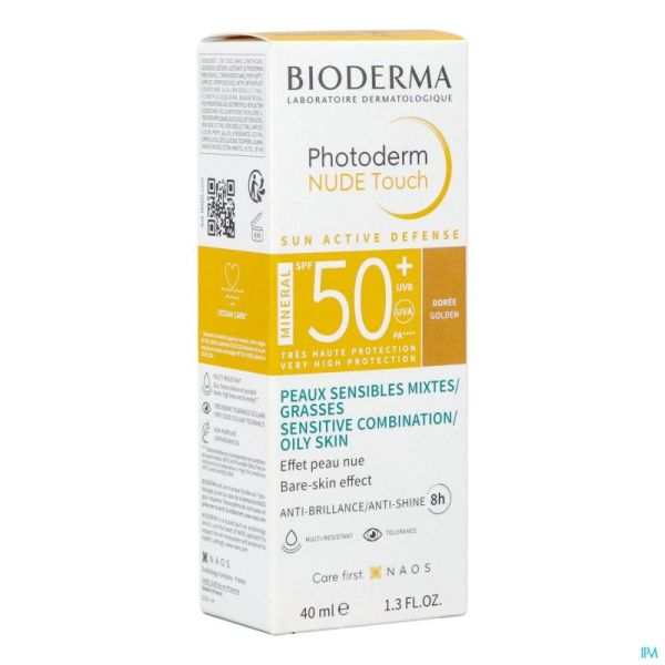 Bioderma Photoderm Nude Spf50+ Doré 40ml