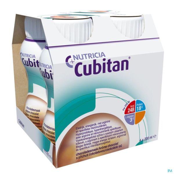 Cubitan Chocolat 200 Ml 4 Pièces