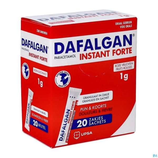 Dafalgan Instant forte Fruits Rouges 1g sachets 20