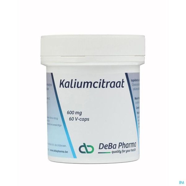 K-citrate Deba 60 V-gélules 600 Mg