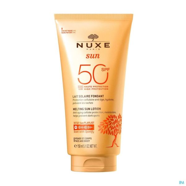 Nuxe Sun Lait Fondant Haute Protection Ip50 150ml Prix Permanent