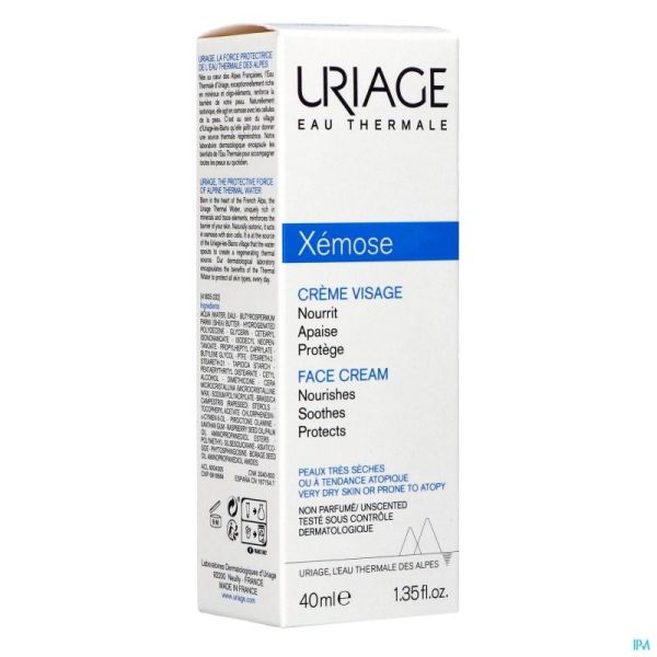 Uriage Xemose Crème Visage 40 Ml 