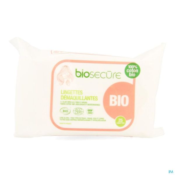 Bio Secure Lingettes Démaquillant 25