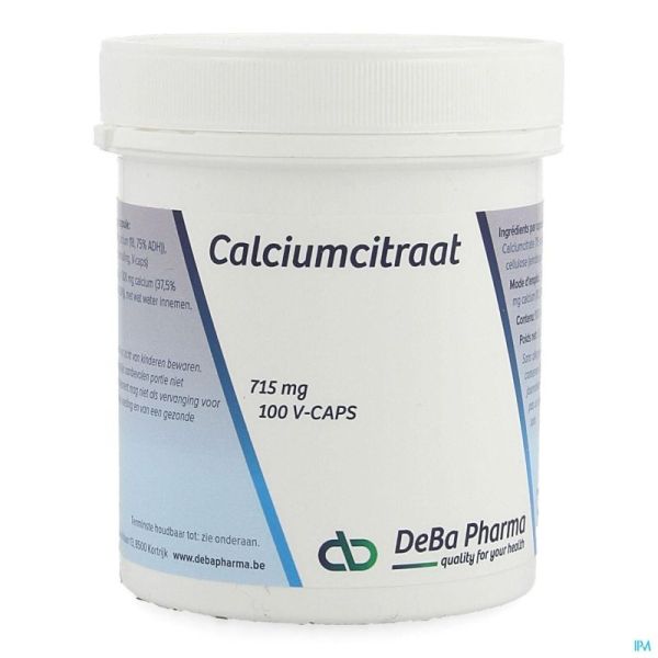 Calciumcitraat V-gélules 100 Deba