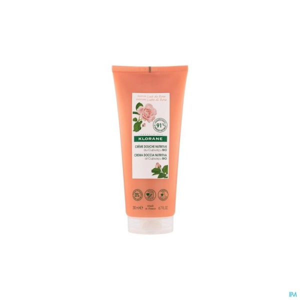 Klorane Corps Crème Douche Lait Rose 200ml 