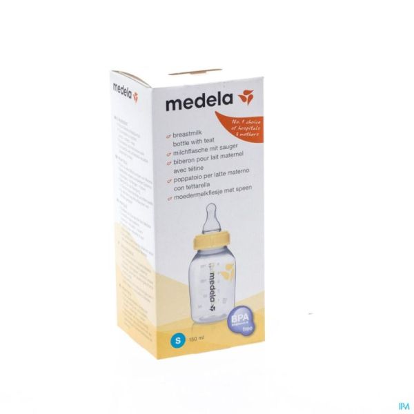 Medela biberon plast lt maternel+tétine slow flow