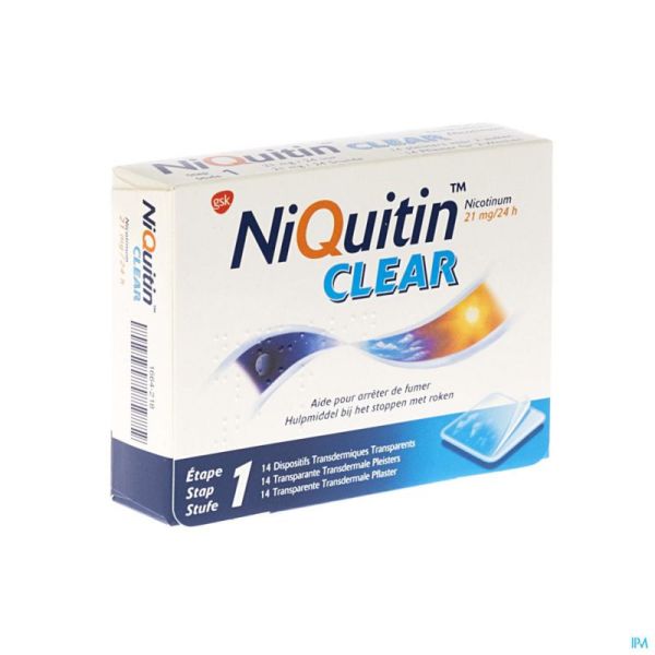 Niquitin Clear 14 Patchs 21 Mg