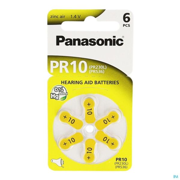 Panasonic Pr10 Jaune 1x6 Batteries