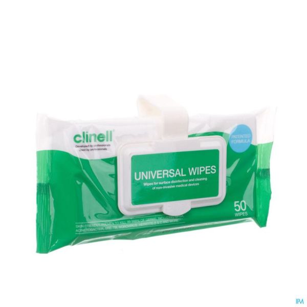 Clinell Univ Lingettes Clip Pack 50 Pièce