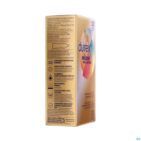 Durex Nude No Latex 10 Préservatifs