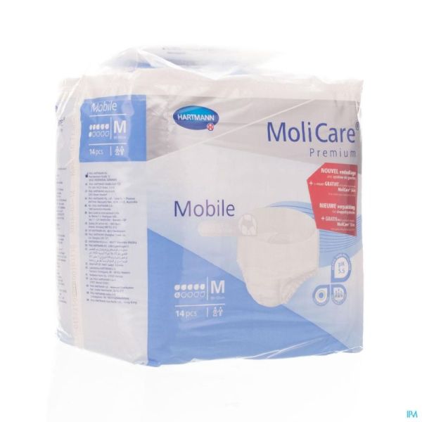 Molicare Premium Mobile 6 Gouttes Medium 14 Langes