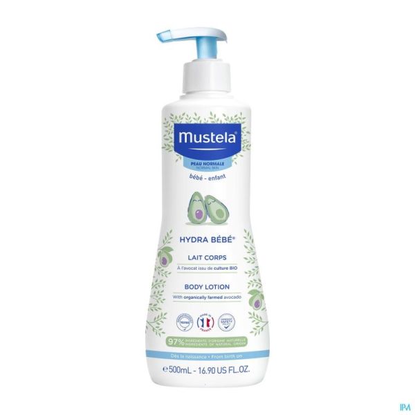 Mustela Bébé Lait Corporel Hydratant Pompe Peaux Normales 500 Ml