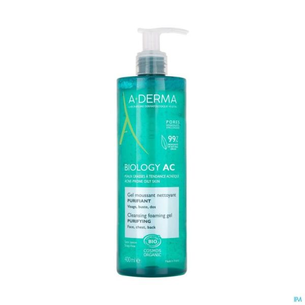 Aderma Biology Ac Gel Moussant Nettoyant 400ml 