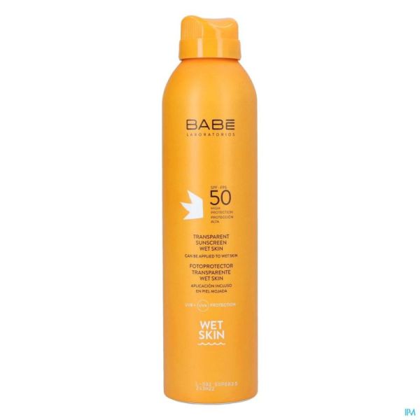 Babé Sun Ecran Solaire Transparent Wet Skin Ip50 200ml